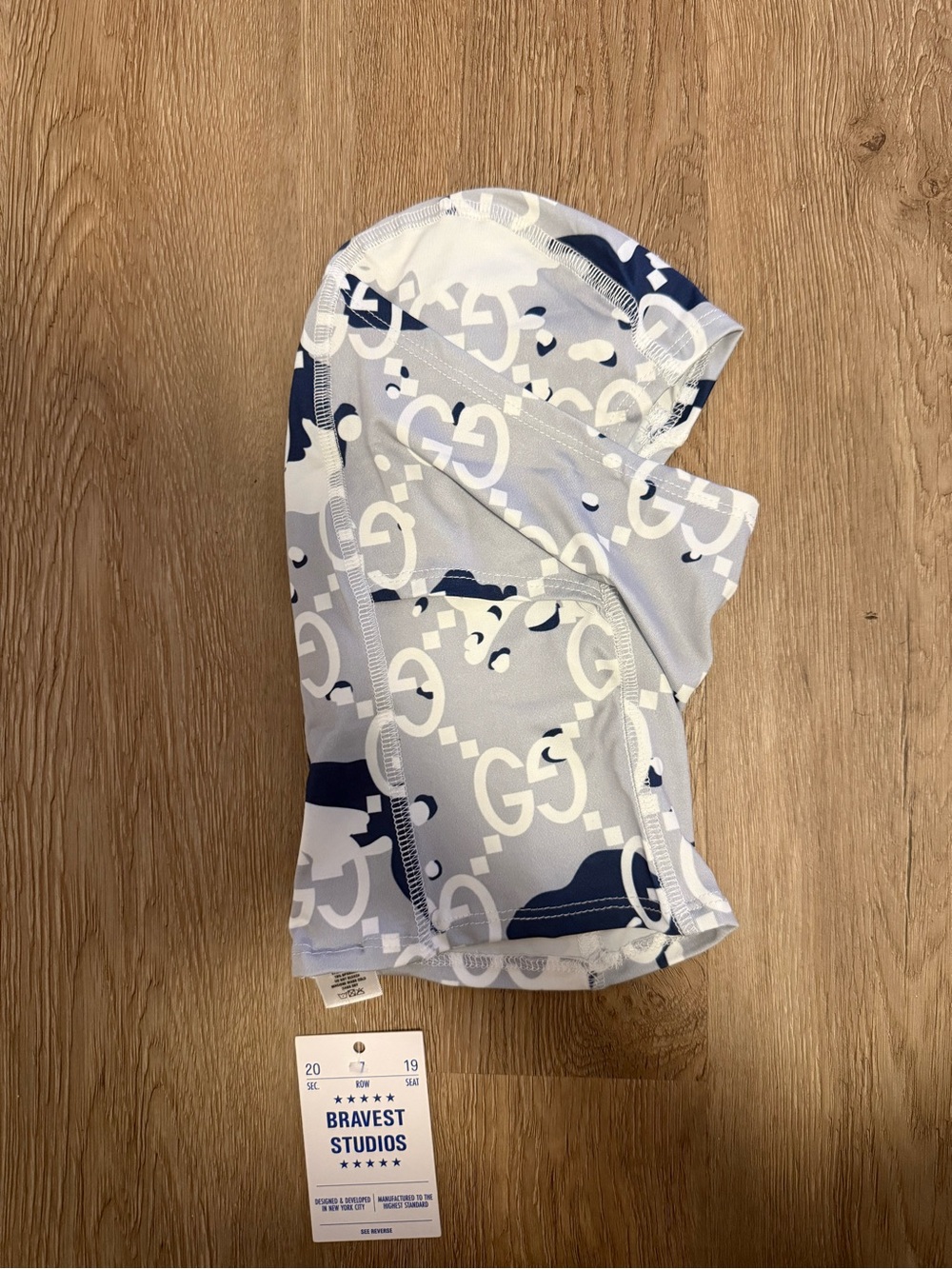Bravest Studios Blue & White Kids One-Piece Hooded Swim